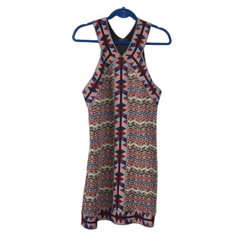 NWT $178 BCBG Max Azaria Jacquard Tesa Halter Dress M - Picture 2 of 9